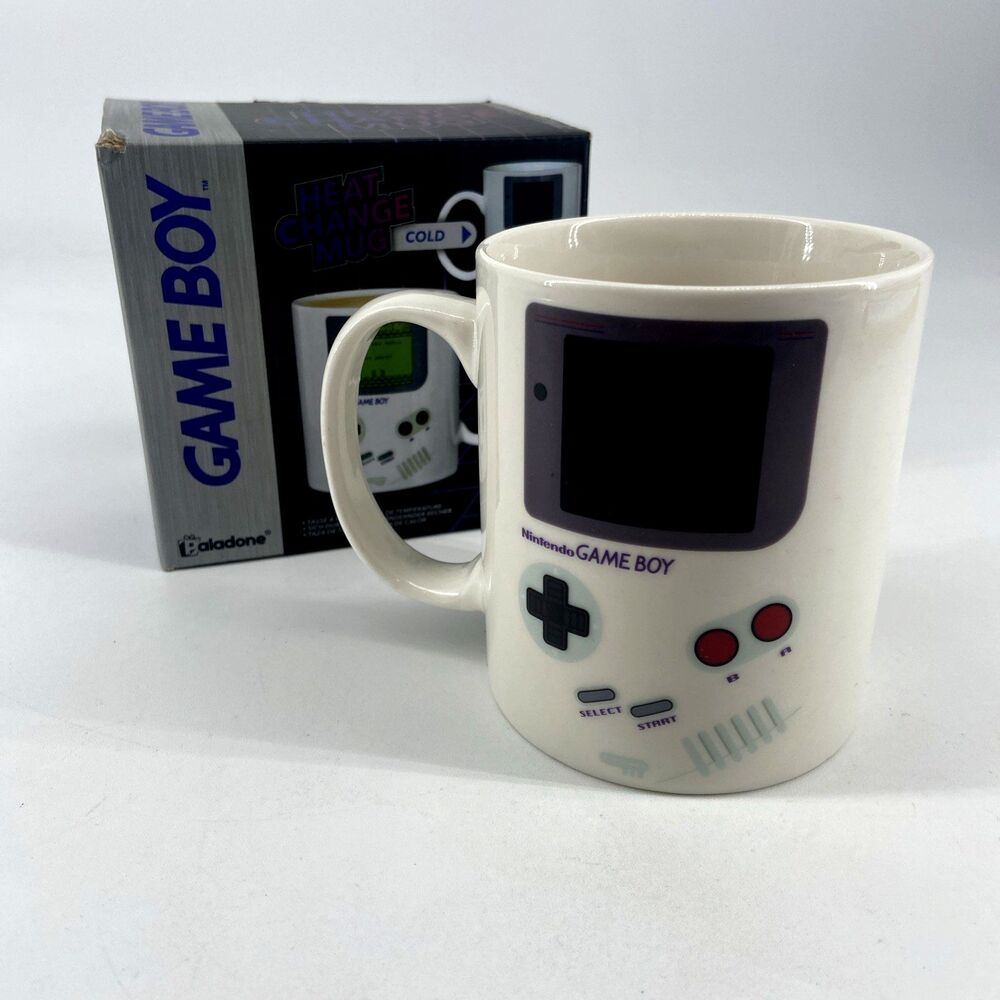 Nintendo Game Boy Heat Image Change Mug Controller Mario Retro Gamer Gift w/Box